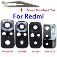 2 sztuk, oryginalny tylny obiektyw szklany obiektyw z klejem naklejki wymiana naprawa dla Xiaomi Redmi uwaga 11 10T 5G 10S uwaga 10 Pro 1